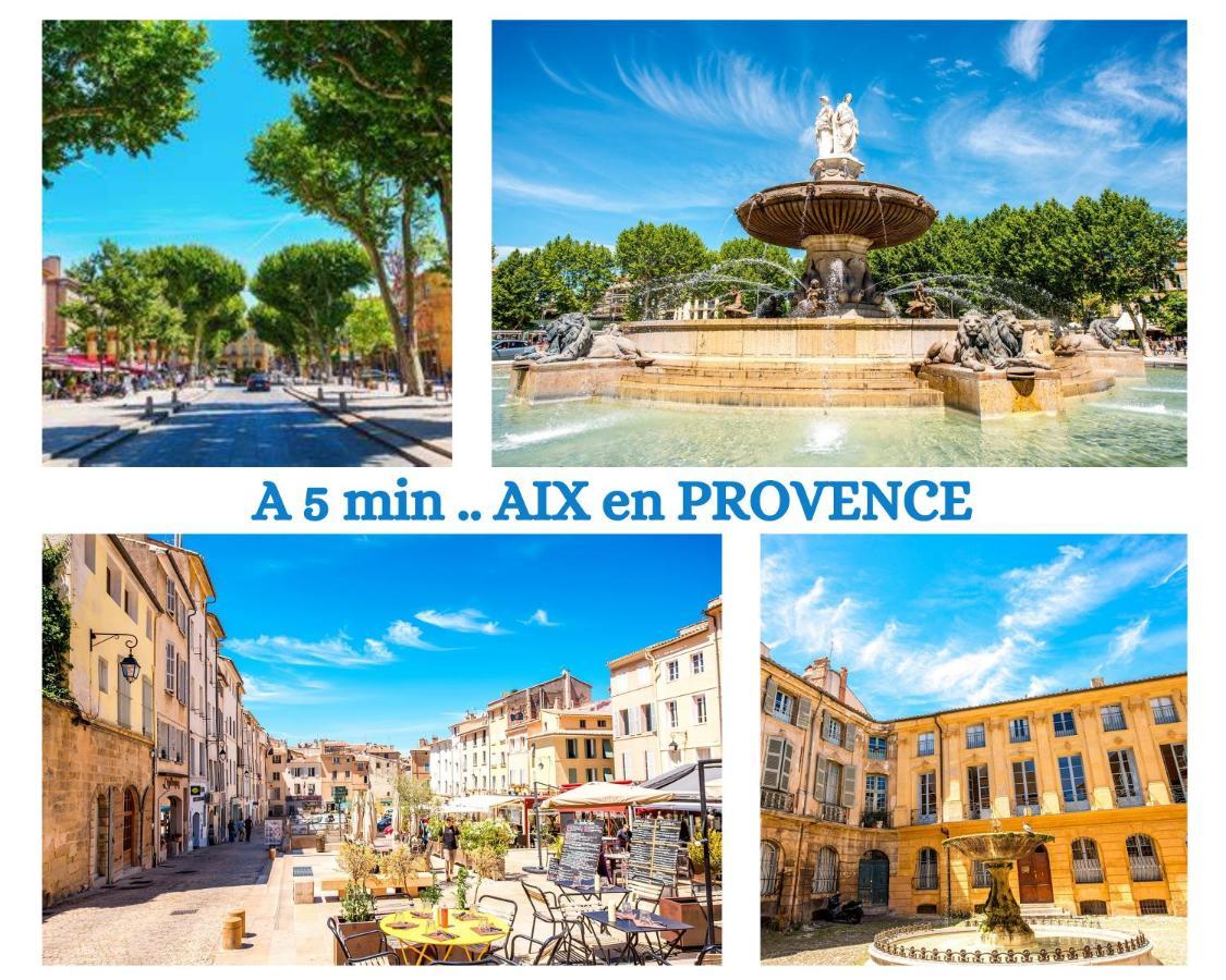 "' Impasse D'Un Instant "' 8Min Aix - Clim & Parking Appartement Venelles Buitenkant foto